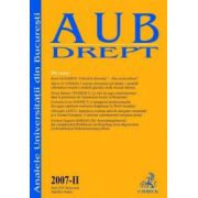 Analele Universitii din Bucuresti, 2007 - II (aprilie-iunie)