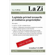 Legislatia privind terenurile si restituirea proprietatilor. Cod 374