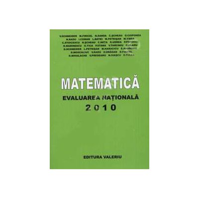 Evaluare nationala - matematica 2010