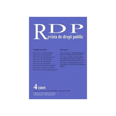 Revista de Drept Public, nr. 4/2005
