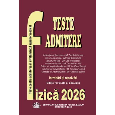 Teste de Fizica 2026 pentru Admiterea la Medicina